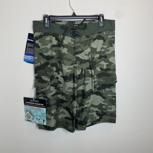 NWT Burr Artik Sounds Mens S Green Camo Lined Swim Shorts Trunks